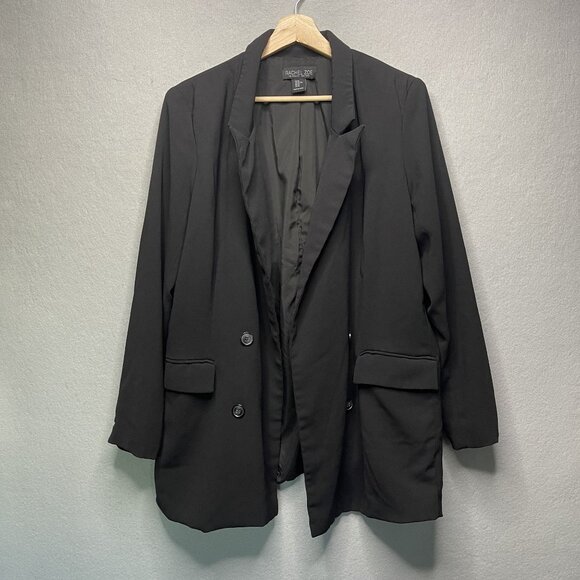 Rachel Zoe Black Blazer Coat XL Womens Workwear Preppy - Picture 1 of 8